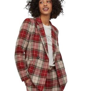 H&M Women’s Blazer Plaid Size S Career 
Preppy Collegiate Academia NWT